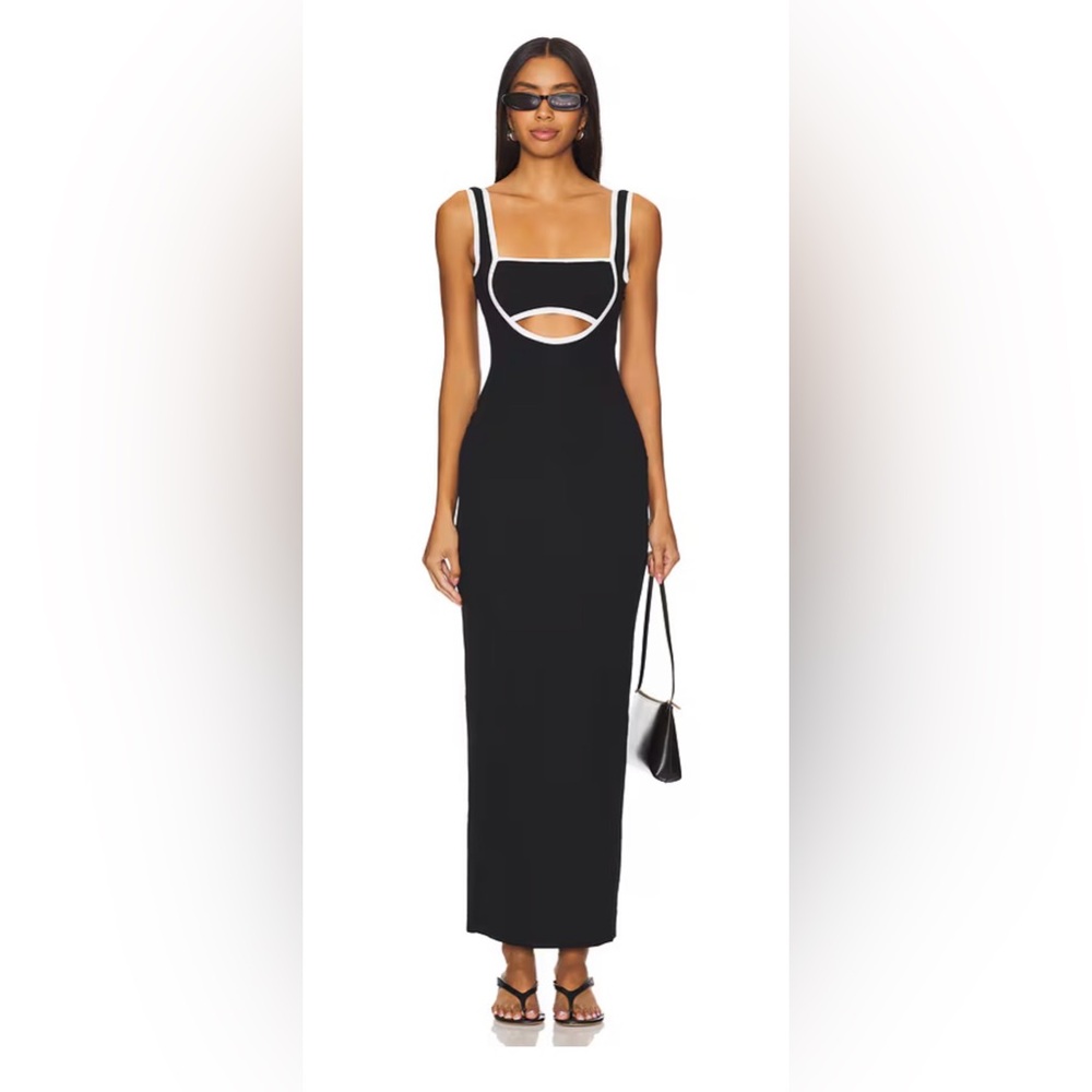 All The Ways Eliza Maxi Dress – Black & White | Size S | NWT